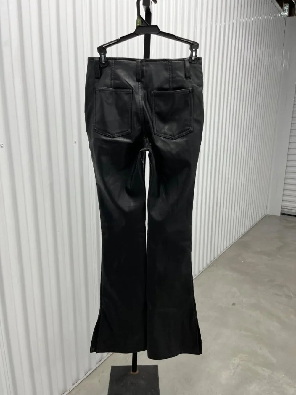 We The Free People‎ Level Up Faux Leather Slit Bootcut Pants Size 25